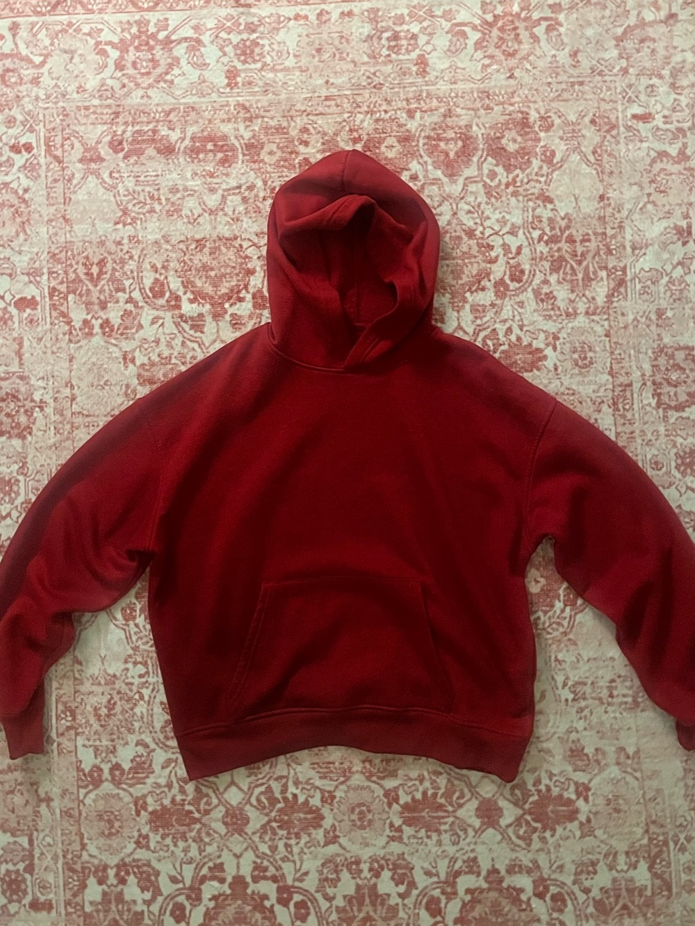 cute red oversized hoodie